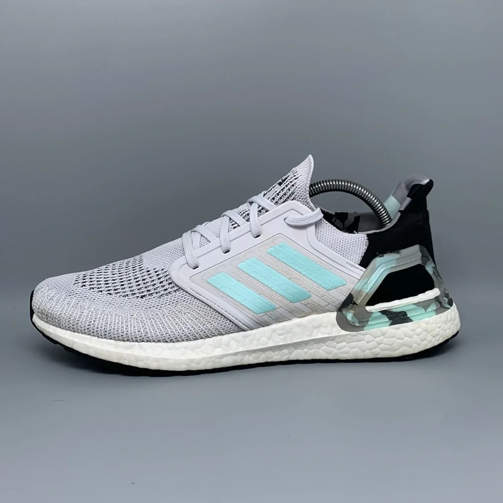 Adidas UltraBoost 20 Blue Camo Running Shoes‎ FV8323 Men’s Sz 10